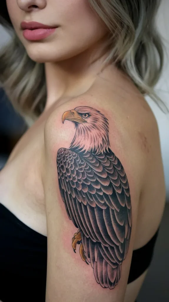 11 Eagle Tattoos for Females to Symbolize Courage and Resilience