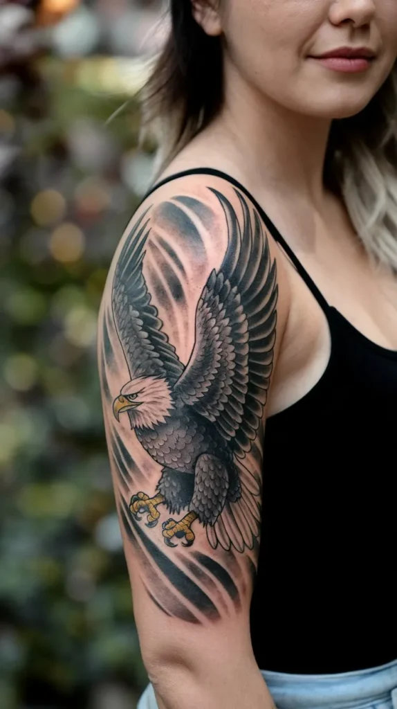 11 Eagle Tattoos for Females to Symbolize Courage and Resilience